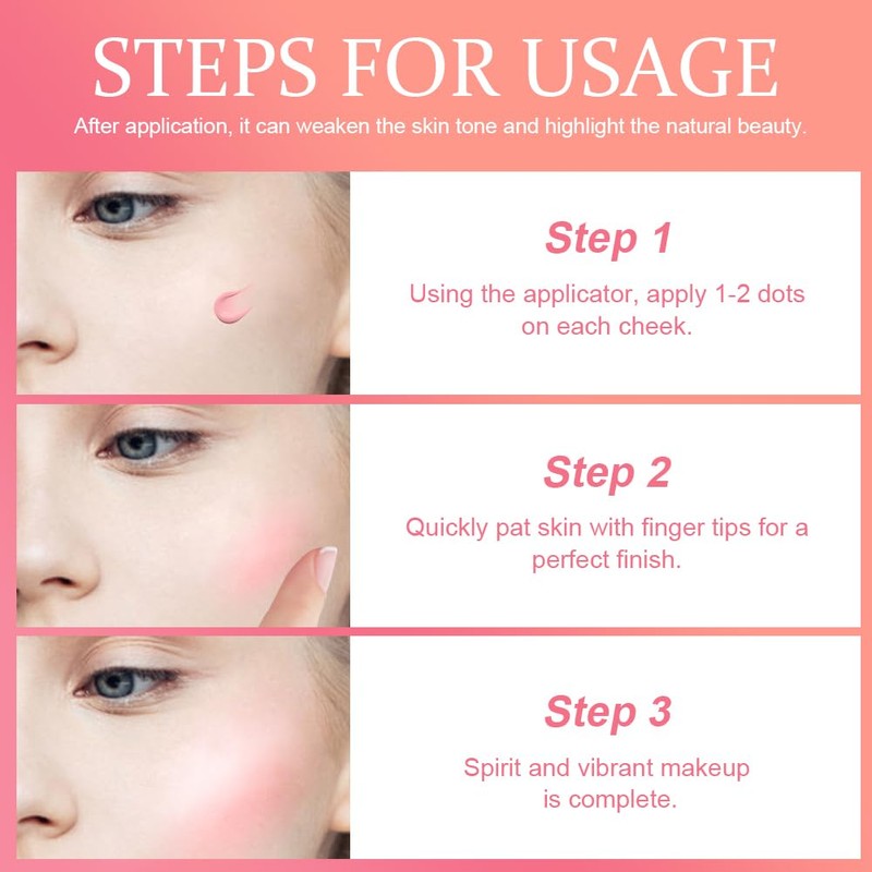 LOPHE Liquid Blush for Cheeks, Soft Cream Liquid Blush Stick