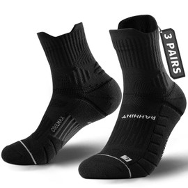 Compression Running Socks Men Women Anti Blister Socks Walking Socks Hiking Socks Quarter Length with Arch Support