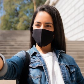 5 PCS Black Face Mask Cover Bandana Balaclavas, 2-Layer Unisex Reusable Fashion Washable face mask (Pack 5, Black) - UK SELLER REQUISITE NEEDS