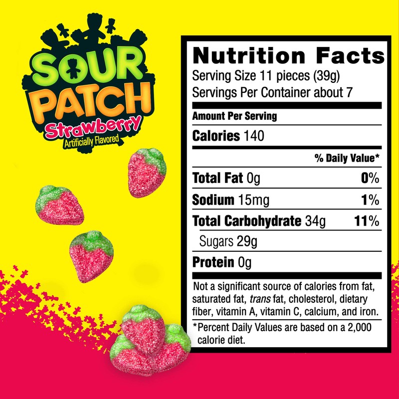 SOUR PATCH KIDS Strawberry Soft & Chewy Candy, 10 oz