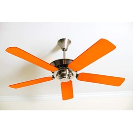 Fancy Blade - Cubierta para ventilador de techo, color neón, Anaranjado Neón