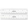 Universal 59025 Clear Plastic Ruler, Standard/Metric, 6-Inch
