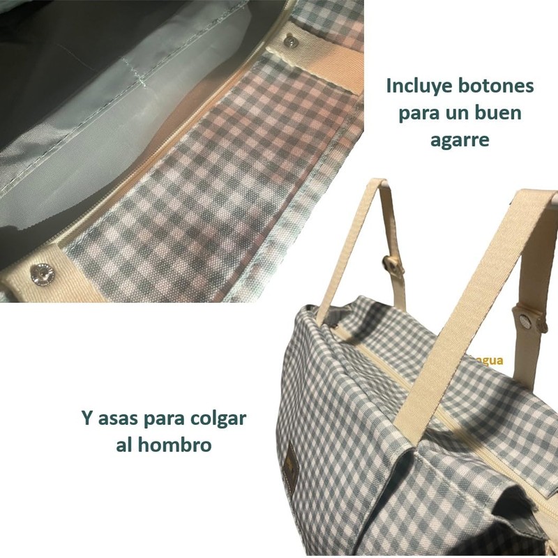 Organizer für Kinderwagen, wasserdicht, mit mehreren Taschen und verstellbarem Griff,