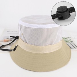 NOEMIN Men's Bucket Hat - Oversize XL/XXL/XXXL Quick Dry Fisherman Hat Lightweight Sun Protection Foldable Adjustable with Chin Strap for Beach Travel and Outdoor Activities Khaki
