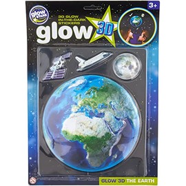 The Original Glowstars Company Glow 3D Earth Sticker, Multi-Colour