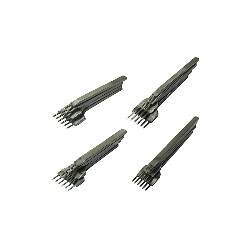 Pirhosigma 1/2/4/6 Prong Leather Graving Craft Hole Lacing Punch Punching