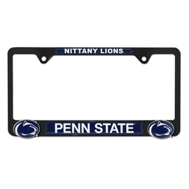 Collegiate Mascot Black Metal Premium License Plate 3D Frame (Penn State)