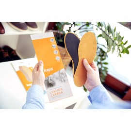 Plantillas de Zapatos Piel con Carbón Activado, Set de 6 Pares de Plantillas Cuero Natural para Hombres y Mujeres con Capa Inferior de Carbón Activado, Plantillas de Repuesto (Hombre MX10/US8/41EUR)