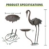 HUWAIPL 36’’H Crane Bird Bath, Metal Bird Baths for Outdoor,