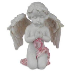 mtb more energy Decorative Angel "Protecting Heart" - Angel Guardian Angel Figurine Cherubinchen - Height 8 cm - Decoration Figure Baby Angel