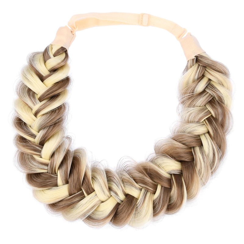 Gledola Messy Synthetic Hair Braided Headband Classic Chunky Wide Braided