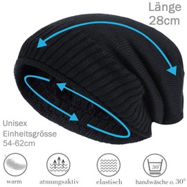 Hatstar Warm Lined Fine Knit Women's Beanie Hat | Men's Winter Hat | With Very Soft Fleece Lining | Unisex Soft & Warm, black