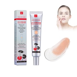 Centella Asiatica CC-Creme, CC Cream Fluid Foundation zur Abdeckung von Hautunreinheiten LSF 25+, zur Anpassung des Hauttons, vollständige Abdeckung, Make-up-Farbkorrektor (Light)