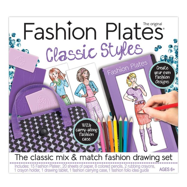 Kahootz Fashion Plates — Classic Styles — Mix-and-Match Drawing Kit — Make 100s of Fabulous Fashion Designs — For Ages 6+