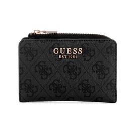 GUESS Laurel Zip Around Card Case, Coal Logo