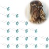 Pack of 20 Crystal Flower Rhinestone Hair Clips U Shape