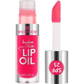 essence Pink Squeeze Please! Hydra Kiss Lip Oil 104 Rosa | Aceite Labial Hidratante con SPF 25 | Brillo Suave, Vegano y Sin Parabenos – 4 ml