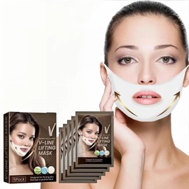 V Lifting Mask V Face Masks V Line Firming Mask V Face Shaper Mask Double Chin Reducer for Firming and Strengthening the Face (Pack of 5)