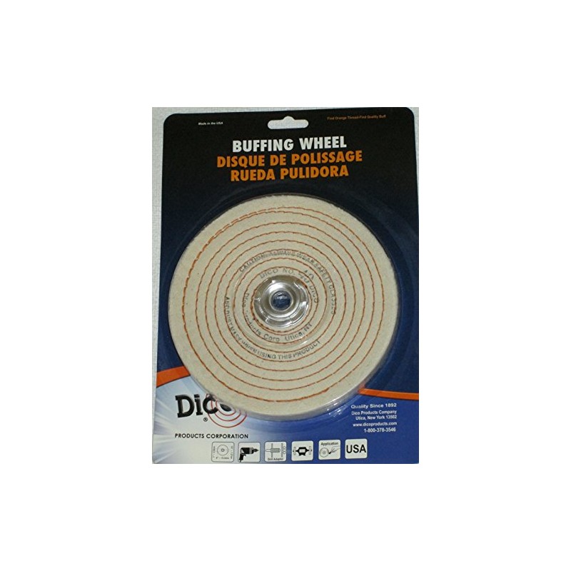 Dico 527-40-6 1/4-Inch Spiral Sewn 6-Inch Diameter 1/2-Inch Thick Buffing