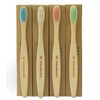 Bamboo Toothbrushes Kids Pack of 4 Kids Bamboo Toothbrushes, Biodegradeable