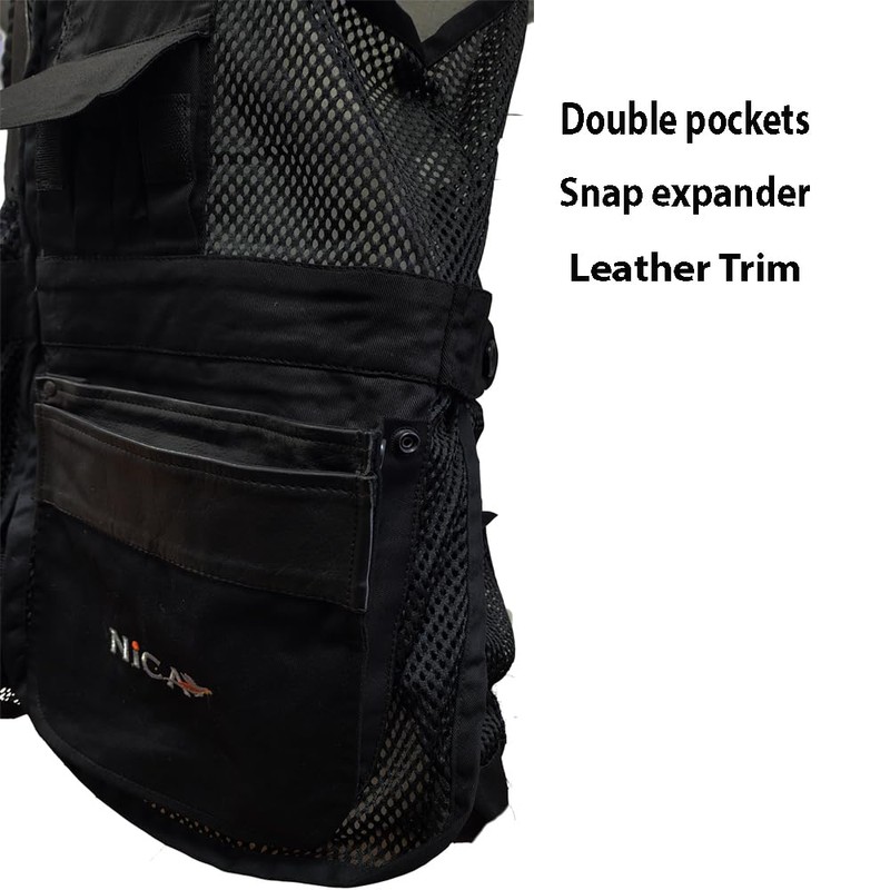 NICA Design6 2.0 Shooting Vest-Blackout-Right Hand (Black, Small)