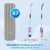 7 Count Reusable Mop Pads for Swiffer PowerMop -MEXERRIS Microfiber