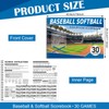 Chiisong 2 Pcs Side by Side Baseball Scorebook 11.5x16 30