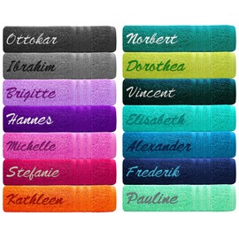 Lashuma Shower / Sauna Towel Embroidered with Choice of Name, Customisable