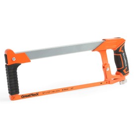 Great Neck 74006 12 Inch High Tension Hacksaw, TPI Bi-Material Blade, High Tension Tool, Adjustable-Angle Design, 90-Degree Straight Cut and 45-Degree Flush Cut