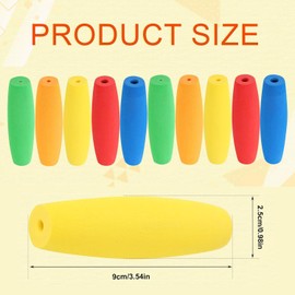 LSTORENICE 10 Pcs Crochet Hook Grips Accessories Ergonomic Handle Multi-Size Fits 2mm to 10mm Hooks Crochet Grips for Hooks Ergonomic Crochet Hook Grip Attachment Removable Crochet Hook Handle Tools