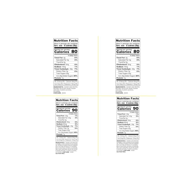 4 Pack Krunchy Melts Original Meringue Cookies | Caramel Delight