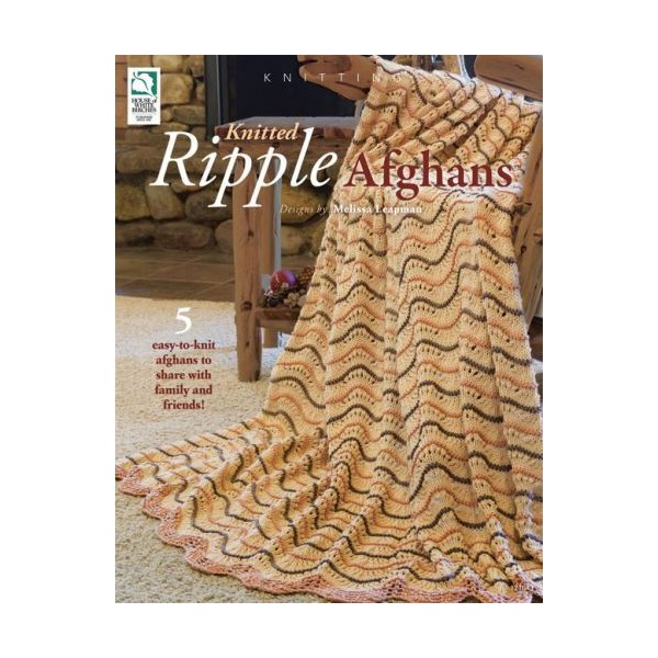 Knitted Ripple Afghans Paperback Melissa Leapman NEW FREE SHIPPING BOX-20