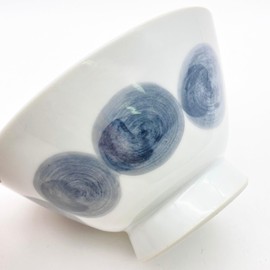 Hasamiyaki 481427 Rice Bowl, Rice Bowl, Small, Approx. 4.3 inches (11 cm), Mini Round Crest Connection, Gray, Dishwasher Safe, Made in Japan