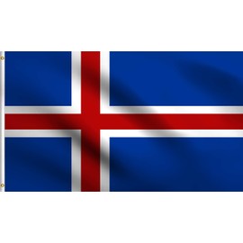Iceland Country Flag | Double Stitched National Flag of Iceland Use for Indoor-Outdoor Purpose | Lightweight, Bright & Vivid Colors, Flag of Iceland