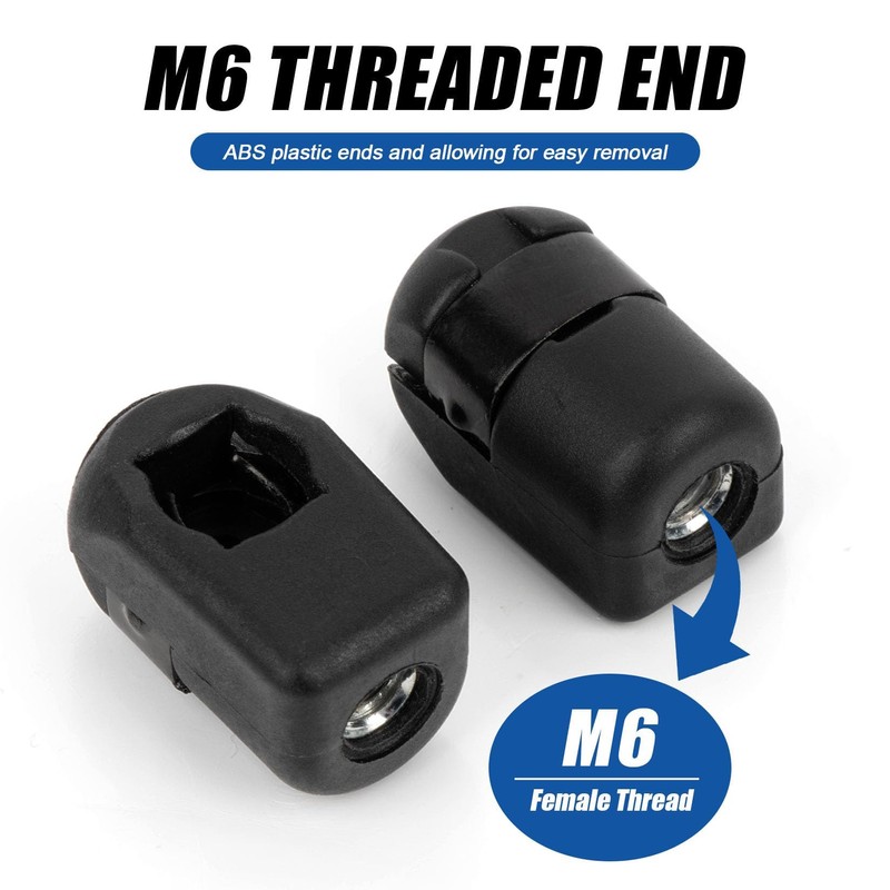Gas Strut End Fittings for 10mm Ball-Stud (10 Pack) M6