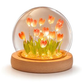 Lámparas de Tulipanes LED Hechas a Mano, Luz de Estado de Ánimo Romántico, Cadena de LED, Sala de Estar, Decoración de Fiestas, Regalo de Acción de Gr