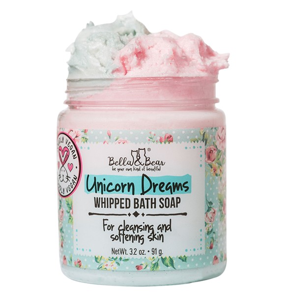 Bella and Bear Unicorn Dreams Travel Size Whipped Bath Soap & Shave Cream 3.2oz