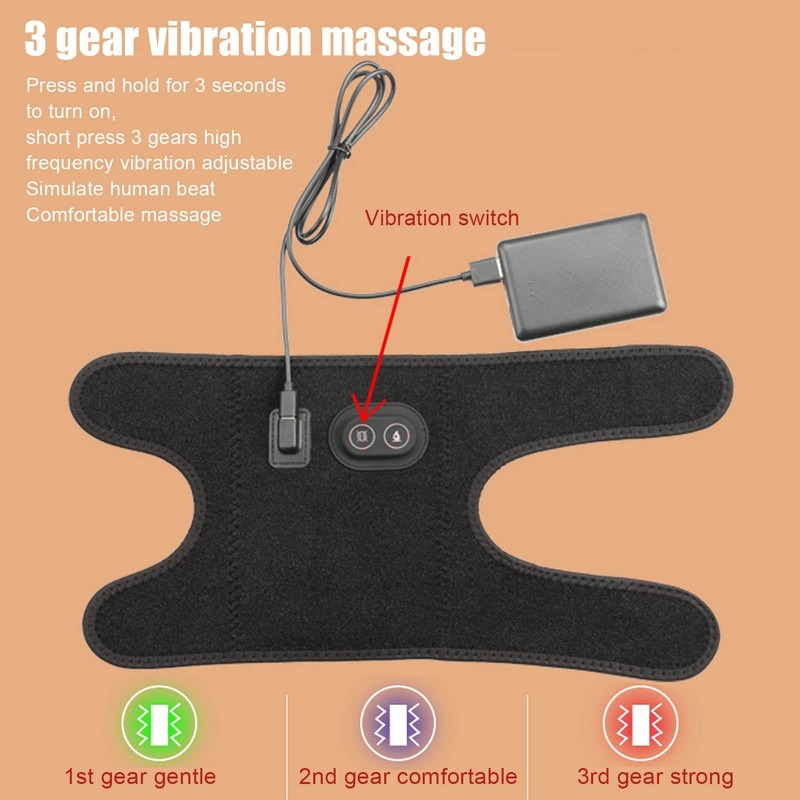 Heated Elbow Brace, ANGGREK Heated Elbow Brace Adjustable Hot Compress