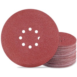 9 inch Sanding Discs 60 Grit 8 Holes Hook and Loop Sandpaper for Drywall Sander 60Pack