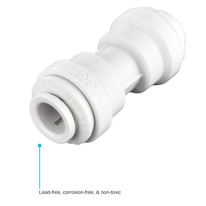John Guest PP0412WP Push-fit Union Elbow, Push-to-Connect, 3/8 Inch OD