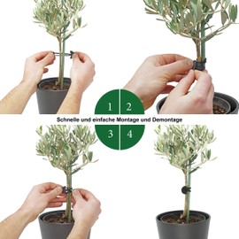 Mowein 50 x Lightning Ties 7 cm - Plant Ties for Horticulture and Household | Cable Ties | Hose Ties | Universal Rubber Binding | Pack of 50 | UV-Resistant and Elastic | Resealable