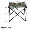 Kit Mesa + 2 Sillas Plegables Playa Jardin Camping Rojo