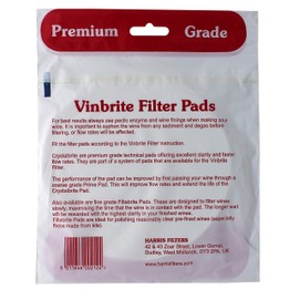 Harris Crystalbrite Pads 5pk x3 Filter Pads, Use with Harris Vinbrite MK3 Filter Kit (Pack of 3)