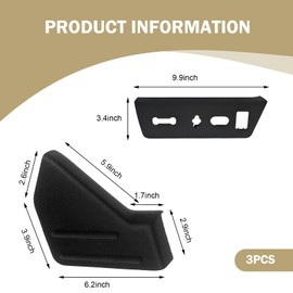 Anyhut Replacement Front Left Driver Seat Trim Cover & Switch Housing Bezel for 2009-2014 Ford F150, Compatible with Part #9L3Z1661693CA 9L3Z14A706NA (Black)