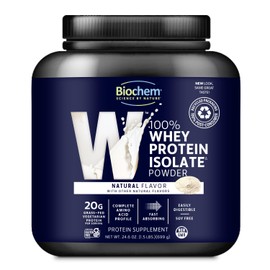 Biochem, Whey Protein Powder, 20g of Protein to Support Muscles and Intense Workouts, Natural, 24.6 oz