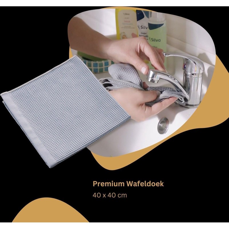 Silva Premium Quality Microfibre Cloths | Streak-Free Bath Cleaning Cloths