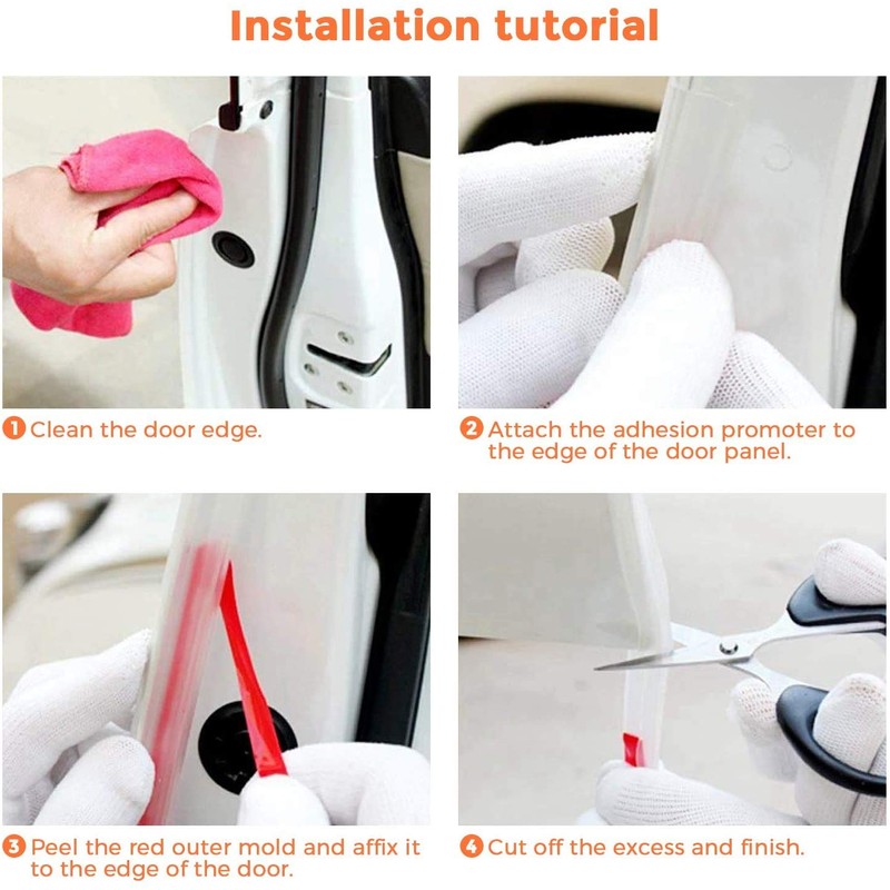 CTRICALVER Car Door Edge Protector, 5M Car Edge Trim Seal