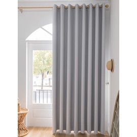 MOONVAN Window Greyish White Blackout Curtains for Bedroom 72 inches Long 2 Panels Set Grommet Blackout Drapes Energy Saving Noise Reducing Thermal Insulated for Bedroom Living Room Nursery
