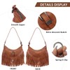 Sunwel Fashion Women Western Small Fringe Underarm Purse Shoulder Bag