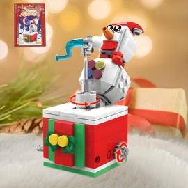 Christmas Building Blocks Sets Rotating Snowman Building Sets for Kids 2024 Christmas Building Kits Small Xmas Building Brick Toys Gifts for Adults Teens Kids Girls Boys Ages 6+(135PCS Small Size)